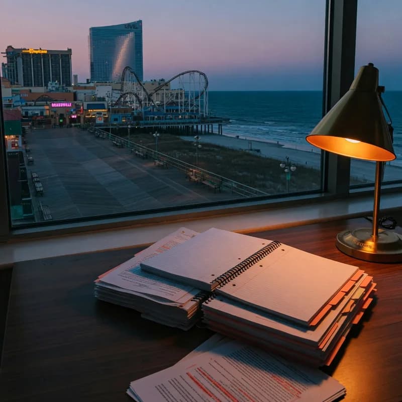 New Jersey court deadline, legal papers and calendar